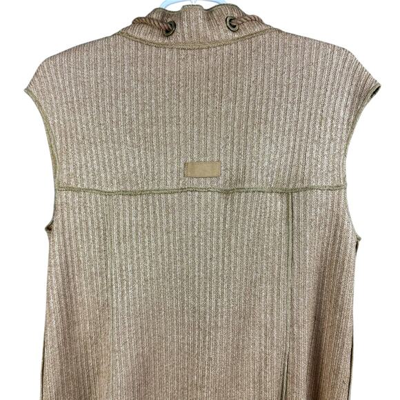 Women's Worth New York Brown Snap Front Pockets Business Casual Vest sz Medium - Picture 7 of 11